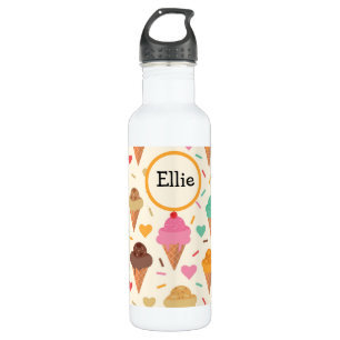 Cute Ice Cream Pattern Custom personalised  710 Ml Water Bottle