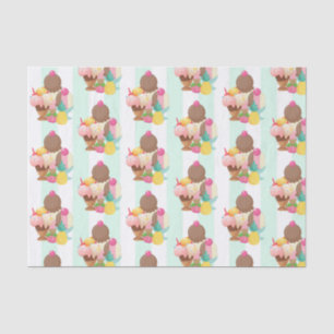 Cute Ice Cream Pattern Tissue Paper
