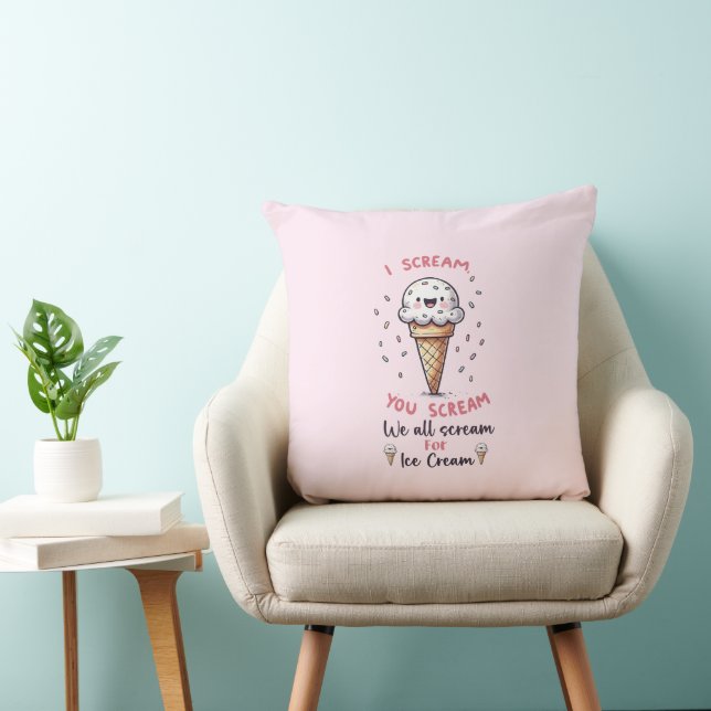 Cute Ice Cream Pun  Cushion (Chair)