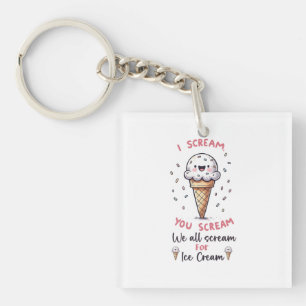 Cute Ice Cream Pun  Key Ring