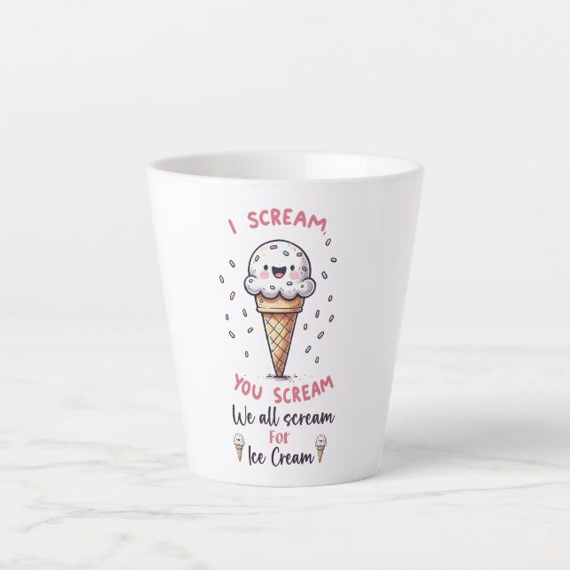Cute Ice Cream Pun  Latte Mug (Front)