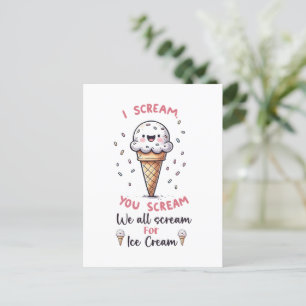 Cute Ice Cream Pun Postcard