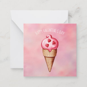 Cute Ice Cream Sweet Treats Valentine's Day Cards