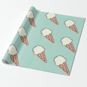 Cute Ice Cream Wrapping Paper