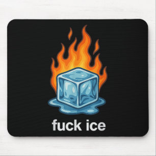 Cute Ice Cube On Fire For Ice Protest Deportation Mouse Pad
