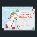 Cute Ice Figure Skating Snowman Christmas Party Invitation<br><div class="desc">Cute Ice Figure Skating Snowman Christmas Party
Artwork by PrettyGrafik</div>