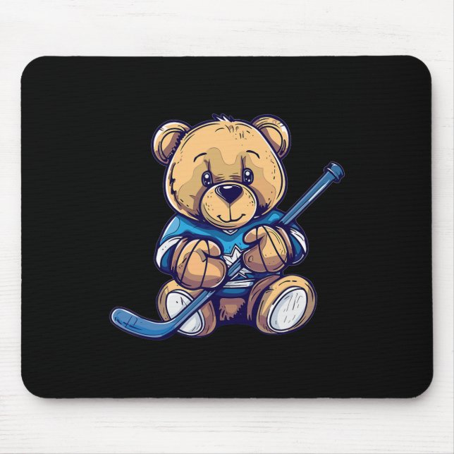Cute Ice Hockey  Mouse Pad (Front)