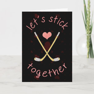 Cute Ice Hockey Valentine's Day Card