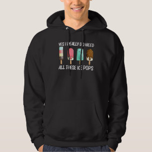 Cute Ice Pop For Men Women Ice Cream Frozen Food Hoodie