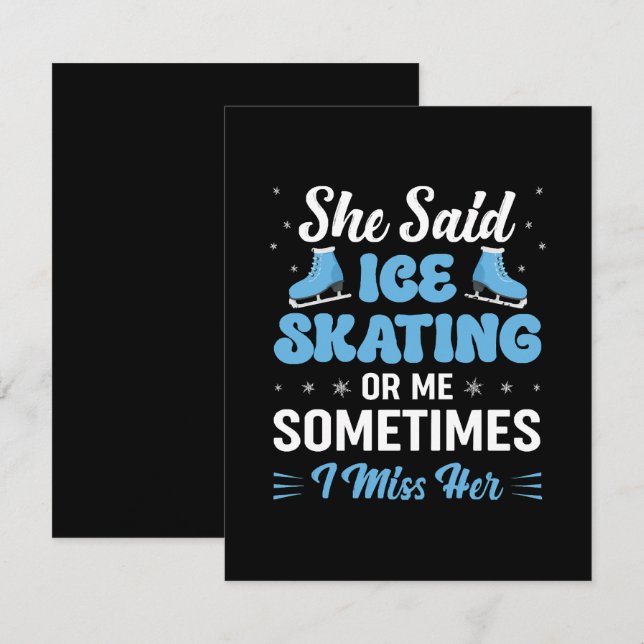 Cute Ice Rink Synchronised is Calling Card (Front/Back)