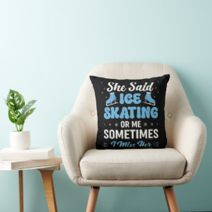 Cute Ice Rink Synchronised is Calling Cushion