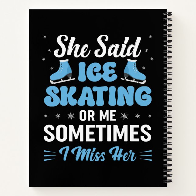 Cute Ice Rink Synchronised is Calling Notebook (Back)