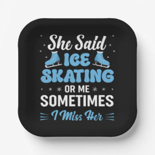 Cute Ice Rink Synchronised is Calling Paper Plate