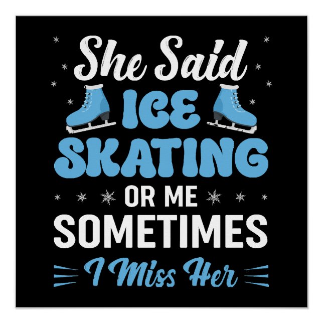 Cute Ice Rink Synchronised is Calling Poster (Front)