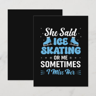 Cute Ice Rink Synchronised is Calling RSVP Card