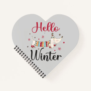 Cute ice skating dog notebook