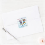 Cute Ice Skating Mice Watercolor Holiday Sticker<br><div class="desc">Send your best holiday wishes with a pair of darling ice skating mice. Fully customisable throughout. Great for any winter celebration.</div>