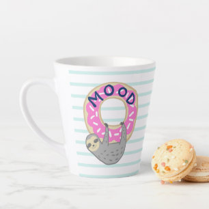 Cute Iced Doughnut & Hanging Sloth Latte Mug