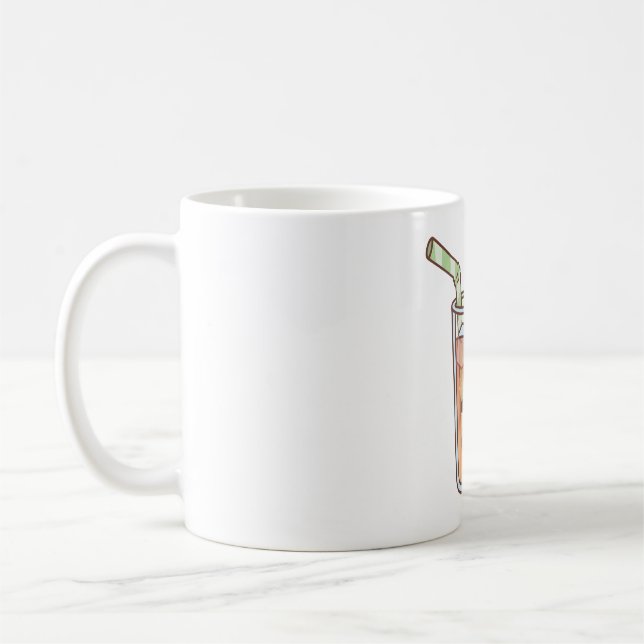 Cute Iced Lemon Tea Drink Coffee Mug (Left)