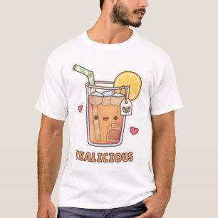 Cute Iced Lemon Tea Tealicious Pun T-Shirt
