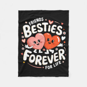 Cute Ies Forever Hearts Friendship Girls Valentine Fleece Blanket
