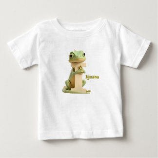 Cute Iguana Letter I Kids T-Shirt | Animal Alphabe