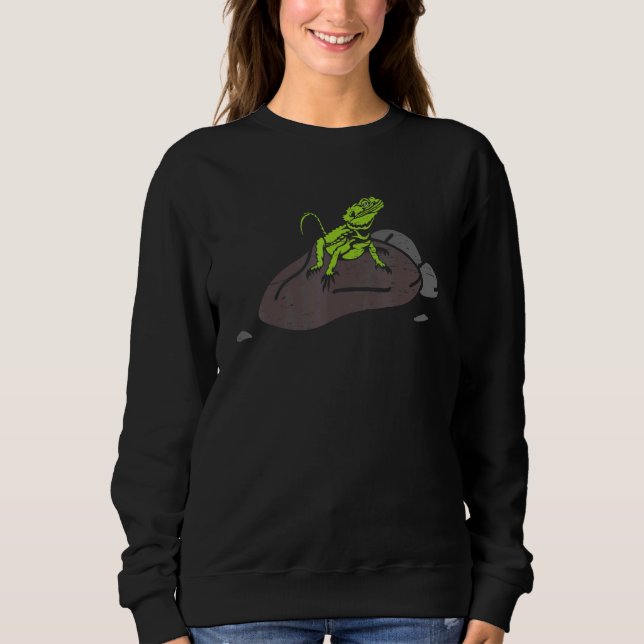 Cute Iguana Lizard Pet Reptile Sweatshirt (Front)