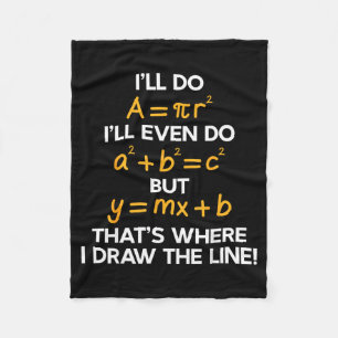 Cute I'll Math Formula Math Puns Fleece Blanket