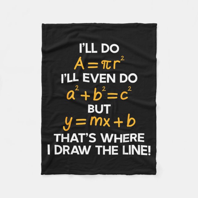 Cute I'll Math Formula Math Puns Fleece Blanket (Front)