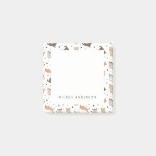 Cute Illustrated Cats Post-it Notes