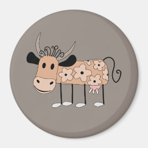 Cute illustrated Cow  Magnet