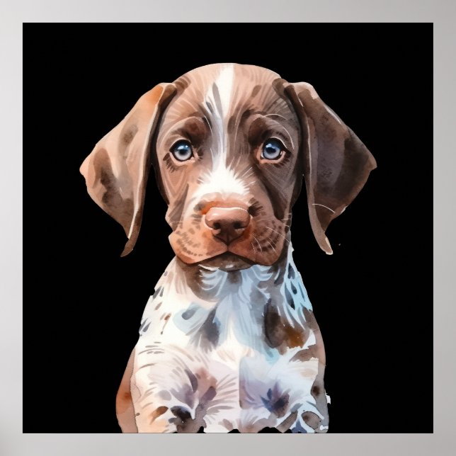 Cute illustrated dog poster (Front)