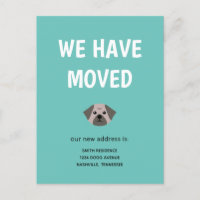 Cute Illustrated Pug We have Moved