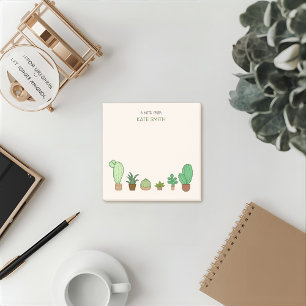 Cute Illustrated Succulents and Cactus Post-it Notes