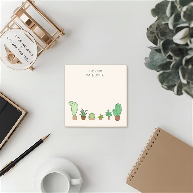 Cute Illustrated Succulents and Cactus Post-it Notes (Creator Uploaded)