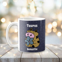 Cute Illustrated Taurus Zodiac Personalised