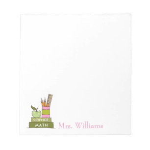 Cute Illustrated Teachers Books Teacher Notepad