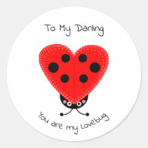 Cute Illustrated You are my Lovebug Sticker