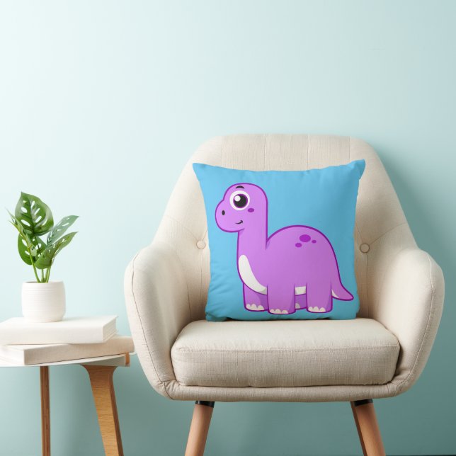 Cute Illustration Of A Brontosaurus Dinosaur. Cushion (Chair)