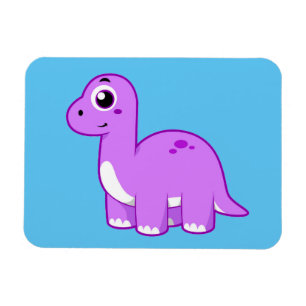 Cute Illustration Of A Brontosaurus Dinosaur. Magnet