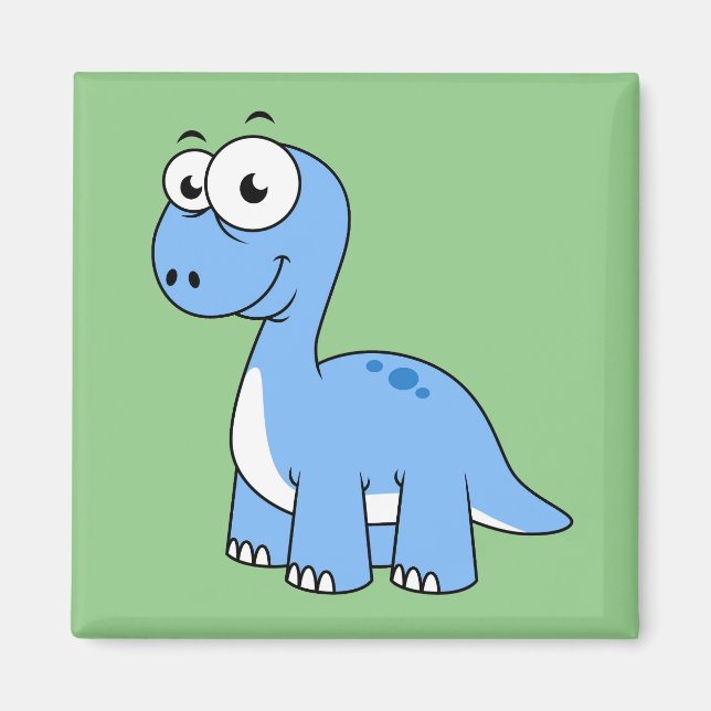 Cute Illustration Of A Brontosaurus. Magnet (Front)
