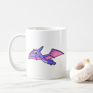 Cute Illustration Of A Flying Pterodactyl. Coffee Mug