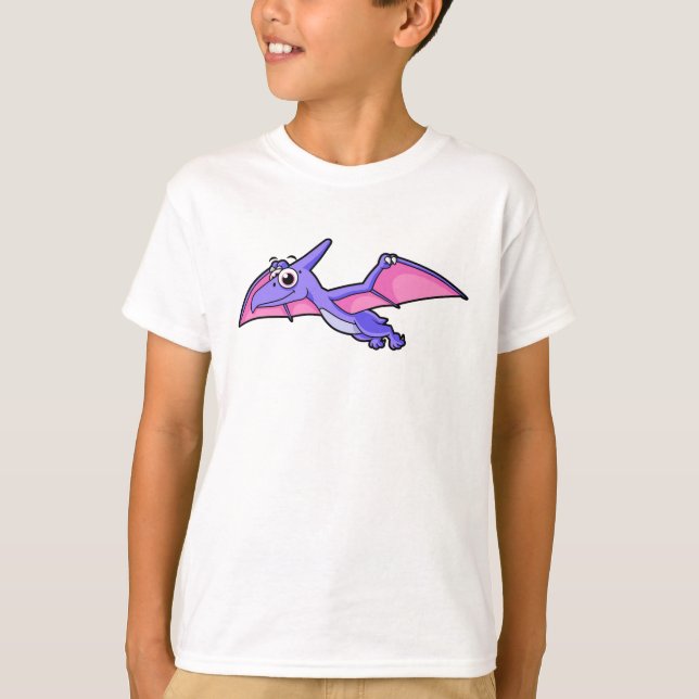 Cute Illustration Of A Flying Pterodactyl. T-Shirt (Front)