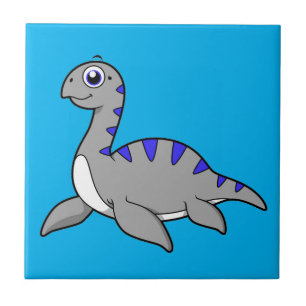 Cute Illustration Of A Loch Ness Monster. Ceramic Tile