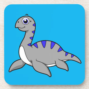 Cute Illustration Of A Loch Ness Monster. Coaster