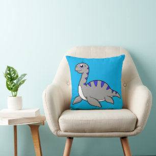 Cute Illustration Of A Loch Ness Monster. Cushion
