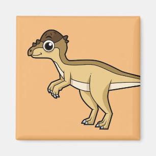 Cute Illustration Of A Pachycephalosaurus Dinosaur Magnet