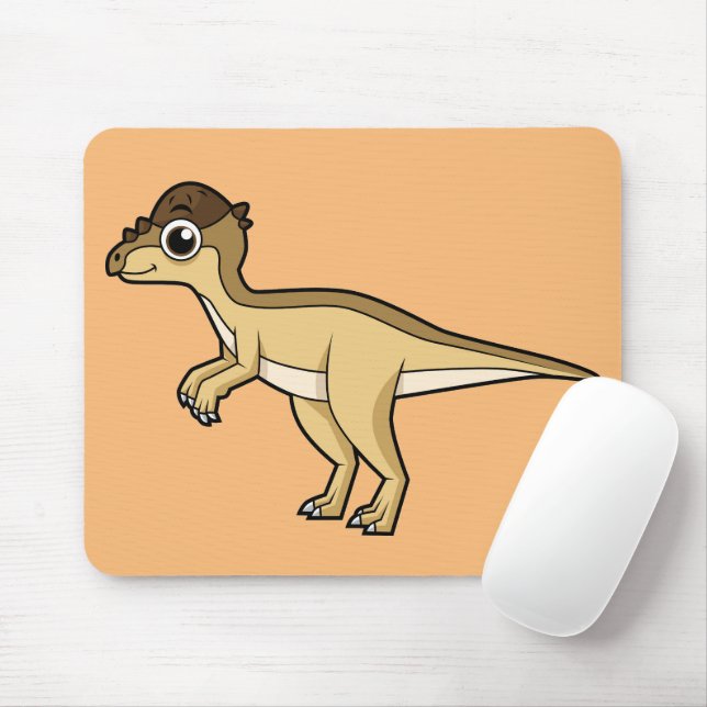 Cute Illustration Of A Pachycephalosaurus Dinosaur Mouse Pad (With Mouse)