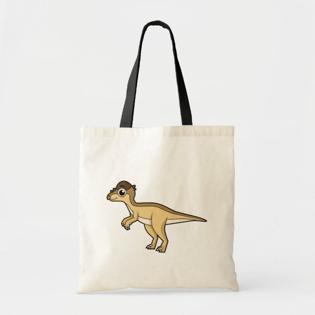Cute Illustration Of A Pachycephalosaurus Dinosaur Tote Bag (Front)