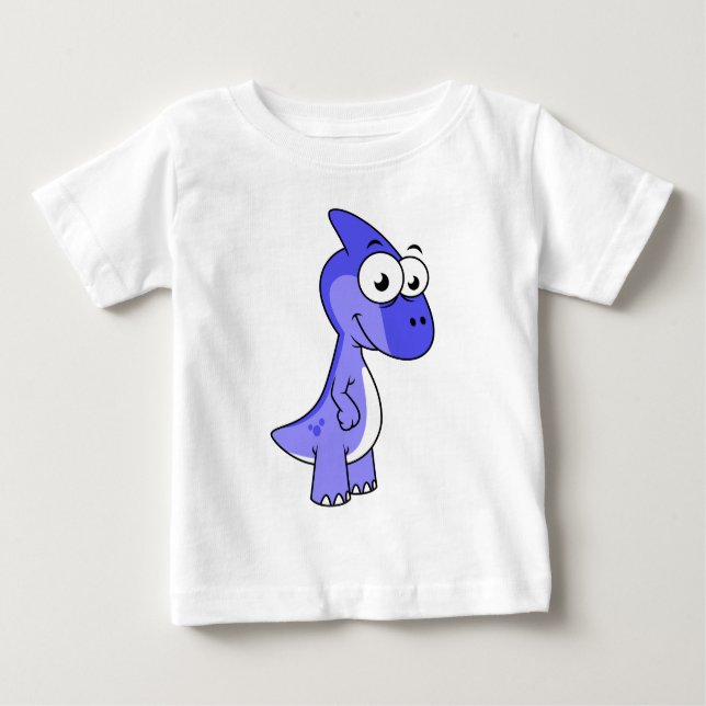 Cute Illustration Of A Parasaurolophus Dinosaur. 2 Baby T-Shirt (Front)